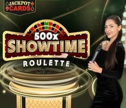 Play Showtime Roulette 500x slot by Amusnet on lalabetcasino.org