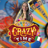 Crazy Time Italia slot visual from Evolution available on lalabetcasino.org