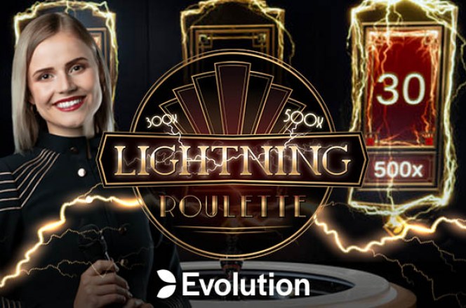 Live Lightning Roulette casino game by Evolution – featured logo at Lalabet